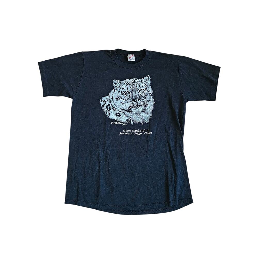 White Tiger T-Shirt, Oregon Coast Souvenir Size M/L 1990s